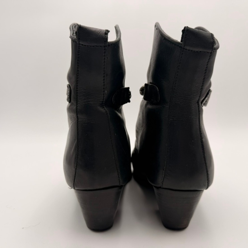 Dingo Leather Western‎ Ankle Boots Womens 8.5 Black Braided Strap DI02320 - Picture 4 of 6